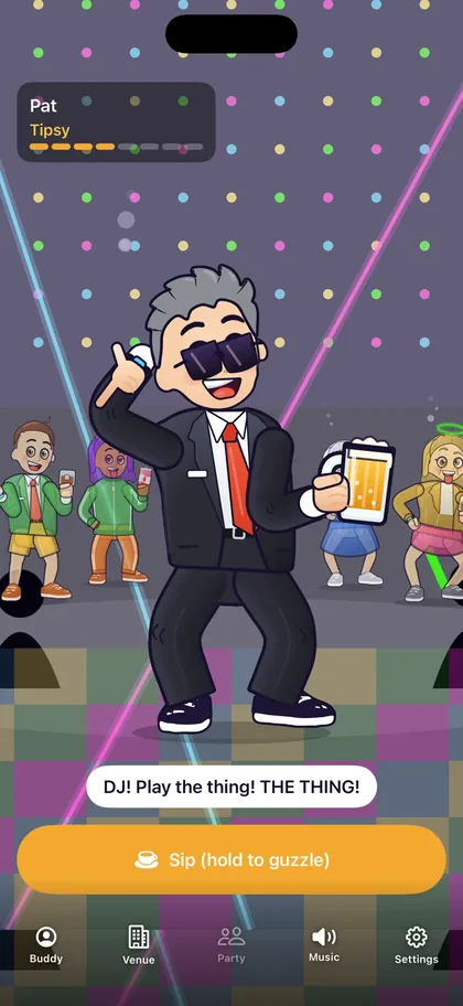Drunkle Pat comedy app screen 2