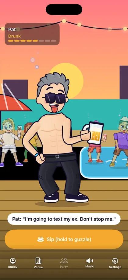 Drunkle Pat comedy app screen 4